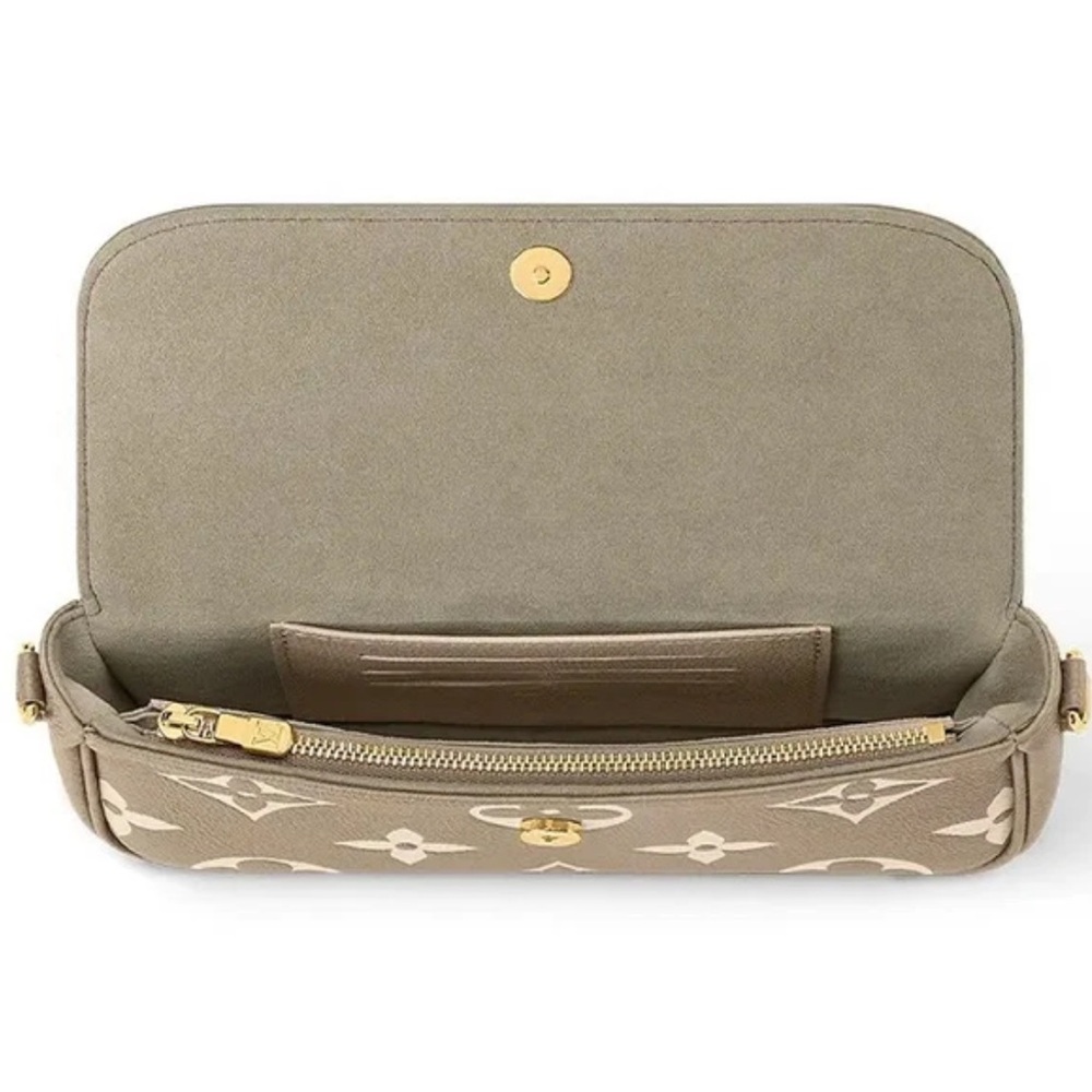 New LOUIS VUITTON IVY Shoulder Bag Crossbody Empreinte Dove Cream - Picture 3 of 10